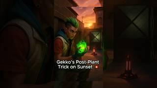 This Lineup Wins You A Site – Sunset Gekko Guide #valorant #shorts