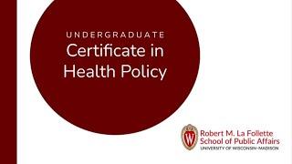 Certificate in Health Policy Info Session