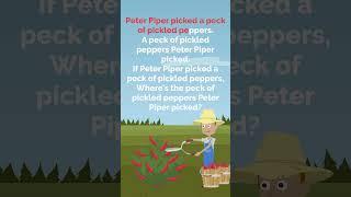 English Tongue Twisters - Peter Piper #shorts