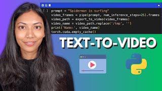 Easy Text-to-Video in Python | Python Tutorial with Damo-vilab Model