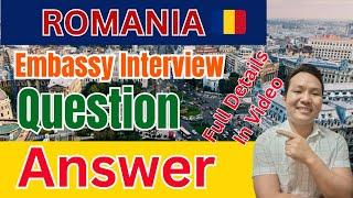 Romania Embassy interview Questions and Answer  raisirvlog