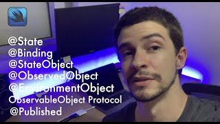 SwiftUI Property Wrappers - State Binding StateObject EnvironmentObject Published ObservableObject