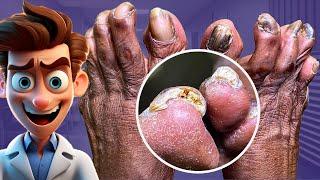 CRAZY THICK And Sensitive Nail Cutting!