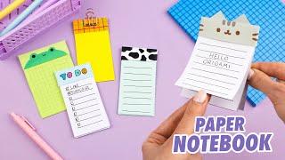 Origami Paper Notebook Cat Pusheen & Frog | How to make paper notebook without glue