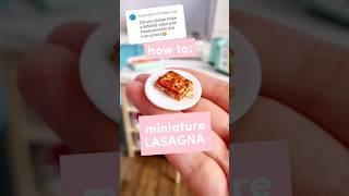 DIY Miniature LASAGNA for Barbie dolls | EASY polymer clay FOOD #dollhouse #miniatures #barbiediy