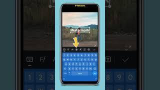 VN Video Editor - Watermark Text Transparent Tutorial #shorts