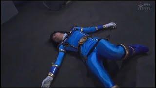 Unmasked Blue Ranger gets destroyed by Evil Sea Monster