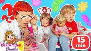 Bianka ile Doktor Oyunları. Mikroplarla ve hastalıklarla mücadele! Eğitici video