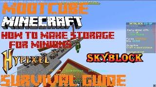 Beginner's Guide To Hypixel Skyblock - How To Make Minion Storage - Small And Medium