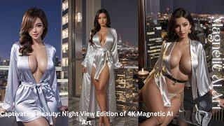 Captivating Beauty: Night View Edition of 4K Magnetic AI Art