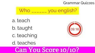 SIMPLE TENSE. CAN YOU SCORE 10/10? English Grammar Test 05