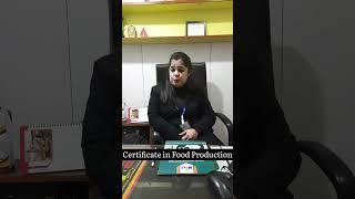 Learn More about International Course in Food Production affiliated from AHLEI Certificate - NFCI