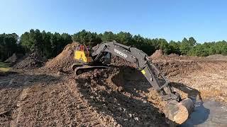 Digging The Last Section Of Pond And Moving A World Of Dirt