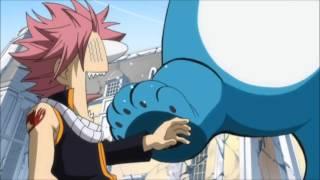 Fairy Tail funny moment- Happy steps on Natsu English sub