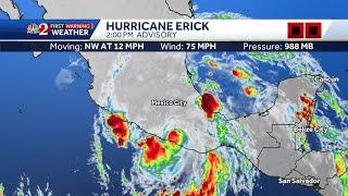 Hurricane Erick makes landfall in Mexico as Category 3 storm