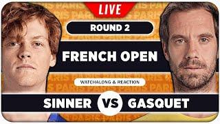 SINNER vs GASQUET • French Open 2025 • LIVE Tennis Watchalong