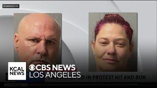 Two arrested in connection with hit-and-run crash into crowd of Riverside protesters