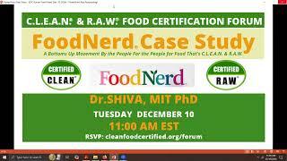 FoodNerd Case Study - C.L.E.A.N.® & R.A.W.® Food Certification Forum