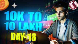 qutoex 10k to10lakh challenge Day.18.||90Days.challange||binary options trading statigy