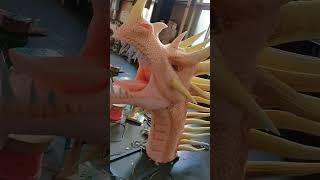 Foreign #custom #animatronic red #dragon head, it will appear in which #themepark？ #puppet