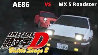 Initial D Battle Stage 2: Revival Mode AE86 vs MX-5 Roadster