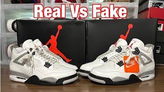 Air Jordan 4 White Cement 2025 Real Vs Fake Review