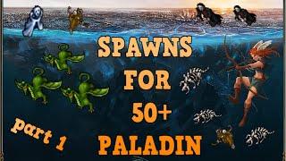 Tibia [Where to hunt RP] - SPAWNS FOR PALADINS 50lvl+ part. 1