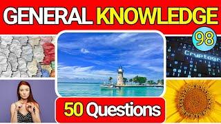 Educational General Knowledge Quiz Trivia 98 | Can You Answer All 50 Questions Correctly? 2024