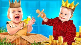 Poor and a Rich Baby Were Switched at Birth! Poor vs. Rich Family!