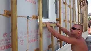 Mounting the siding in an overlap on a wooden frame