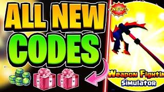  UPDATE  WEAPON FIGHTING SIMULATOR CODES - ROBLOX WEAPON FIGHTING SIMULATOR CODES