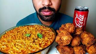 SPICY CURRY NOODLES WITH CHICKEN DRUMSTICKS EATING SHOW@Hungry Piran