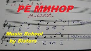 РЕ МИНОР: КАК РАБОТАТЬ В ГАММЕ? Сольфеджио 2-3 классы. Ступени, опевание, устойчивые интервалы