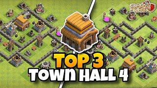 TOP 3! Town Hall 4 Base Layout 2025 | Clash of Clan