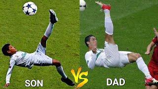 RONALDO TOP 5 GOALS vs RONALDO JUNIOR TOP 5 GOALS