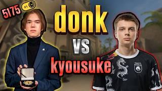 DONK vs KYOUSUKE at 5000+ elo FACEIT!  donk POV with COMMs (Mirage)