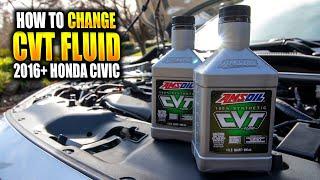 10th Gen Honda Civic AMSOIL CVT Transmission Fluid Change! - How to (DIY)