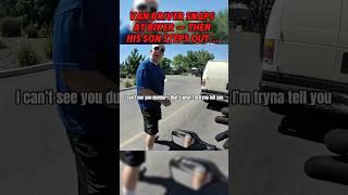 Van Driver SNAPS at Biker — Then His Son Steps Out… | @silverkingrr1414#motorcycle #karen #biker