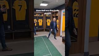 Steve Bull was first in the shower...