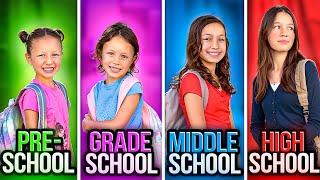 Back to School MAKEOVERS! High School vs Middle School vs Elementary vs Preschool! *Emotional