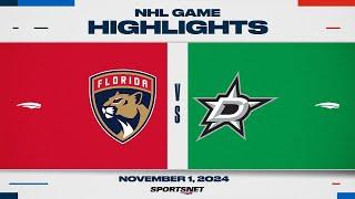 NHL Highlights | Panthers vs. Stars - November 1, 2024