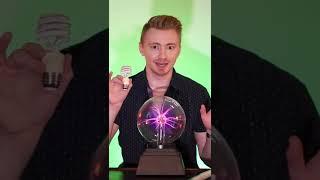 Science Experiment with a Plasma Ball  #shorts #plasmaball #science #education #electricity