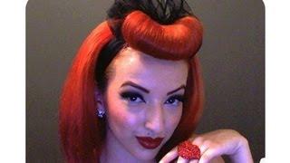 Faux Bangs Vintage Pinup Hair Tutorial UPDATED