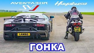 Lamborghini SVJ против Suzuki Hayabusa: ГОНКА