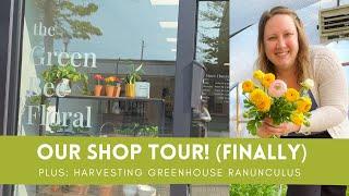 Ranunculus Harvesting + New Shop Tour // Green Bee Floral Co