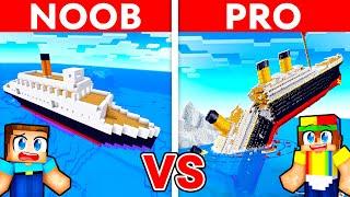 NOOB vs PRO: TITANIC HOUSE Build Challenge in Minecraft!