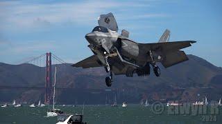 F-35B Lightning Takes Flight: Soaring Over Golden Gate for Fleet Week 2024!