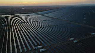 Solar farms in China's Ningxia province