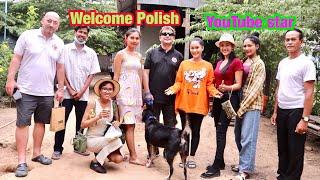 Warm Welcome Famous Polish Youtuber Visit My Village | Thyda Cooking TV |