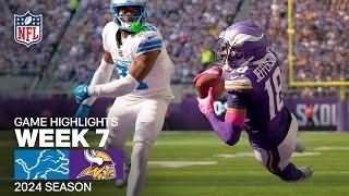 Detroit Lions vs. Minnesota Vikings Game Highlights | NFL 2024 Week 7